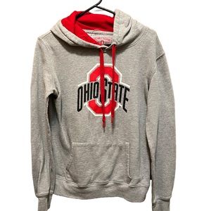 Ohio State Buckeyes, Scarlet & Gray, Gray Hoodie Sweatshirt Sz Large Kids 14/16